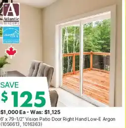Kent Vision Patio Door Right Hand Low-E Argon offer