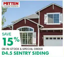 Kent D4.5 Sentry Siding offer