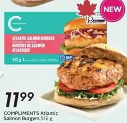 Sobeys COMPLIMENTS Atlantic Salmon Burgers offer