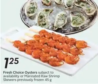 Sobeys Fresh Choice Oysters offer