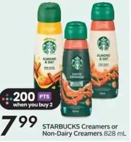Sobeys STARBUCKS Creamers or Non-Dairy Creamers offer