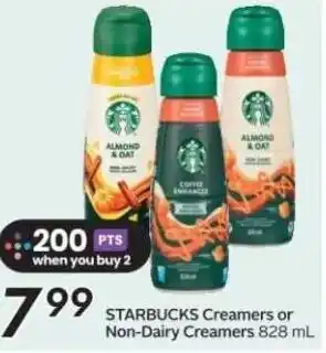 Sobeys STARBUCKS Creamers or Non-Dairy Creamers offer