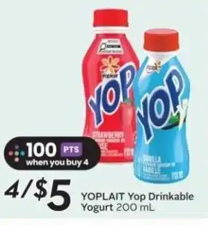 Sobeys YOPLAIT Yop Drinkable Yogurt offer