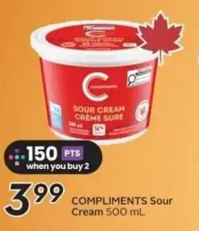 Sobeys COMPLIMENTS Sour Cream offer