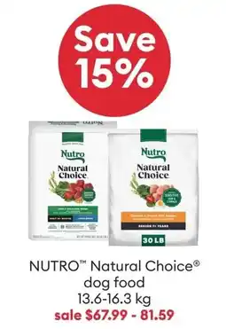 Petsmart Nutro™ Natural Choice Dog Food offer