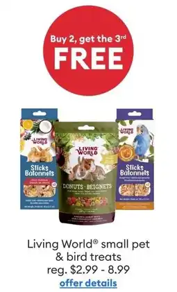 Petsmart Living World Small Pet & Bird Treats offer