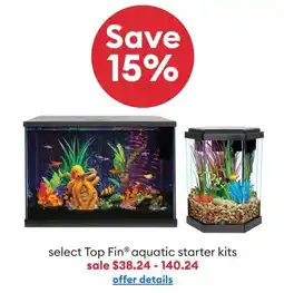 Petsmart Select Top Fin Aquatic Starter Kits offer