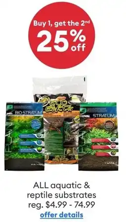 Petsmart All Aquaticc & reptile Substrates offer