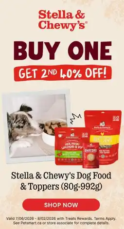 Petsmart Stella & Chewy's Dog Food & Toppers offer