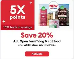 Petsmart All Open Farm Dog & Cat Food offer