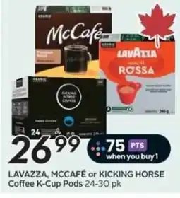 Sobeys LAVAZZA, MCCAFÉ or KICKING HORSE Coffee K-Cup Pods offer