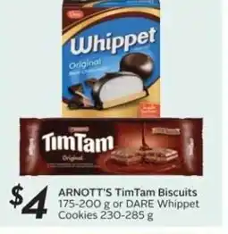 Sobeys ARNOTT'S TimTam Biscuits or DARE Whippet Cookies offer