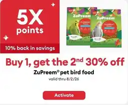 Petsmart ZuPreem Pet Bird Food offer