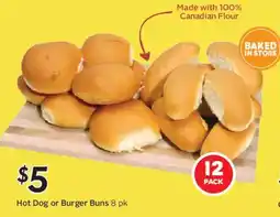 Safeway Hot Dog or Burger Buns offer