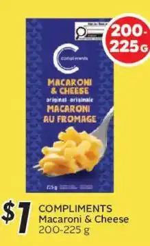 Safeway COMPLIMENTS Macaroni & Cheese offer