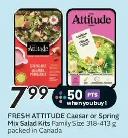 Safeway FRESH ATTITUDE Caesar or Spring Mix Salad Kits offer