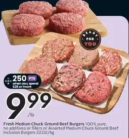 Safeway Fresh Medium Chuck Ground Beef Burgers offer