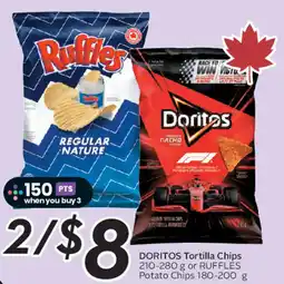 Safeway DORITOS Tortilla Chips or RUFFLES Potato Chips offer