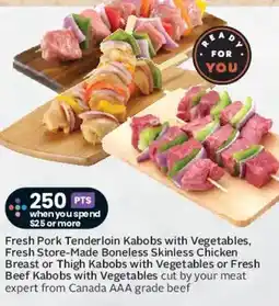 Safeway Fresh pork tenderloin kabobs with vegetables offer