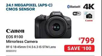 Visions Electronics Canon EOS R100 Mirrorless Camera offer