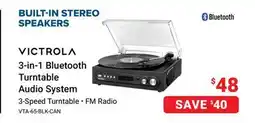 Visions Electronics VICTROLA 3-in-1 Bluetooth Turntable Audio System offer