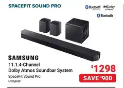 Visions Electronics SAMSUNG 11.1.4-Channel Dolby Atmos Soundbar System offer
