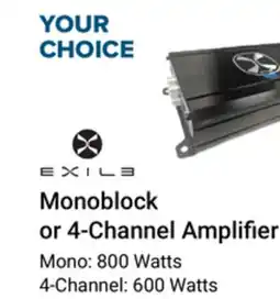 Visions Electronics EXILE Monoblock or 4-Channel Amplifier offer