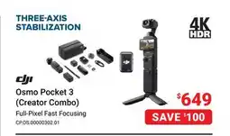 Visions Electronics Osmo Pocket 3 (Creator Combo) offer