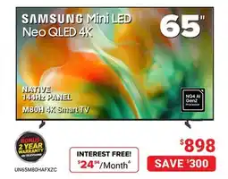 Visions Electronics SAMSUNG M80H 4K Smart TV 65 offer