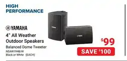 Visions Electronics YAMAHA 4 All Weather Outdoor Speakers offer