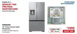 Visions Electronics SAMSUNG 36 6-Door Counter Depth Refrigerator offer