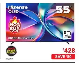 Visions Electronics Hisense QLED 55 4K Smart TV offer
