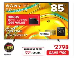 Visions Electronics SONY Mini LED BRAVIA 5 85 offer