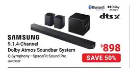 Visions Electronics SAMSUNG 9.1.4-Channel Dolby Atmos Soundbar System offer