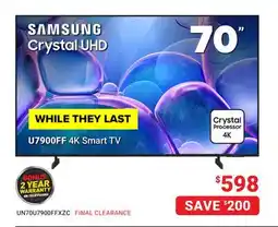 Visions Electronics SAMSUNG Crystal UHD U7900FF 4K Smart TV offer