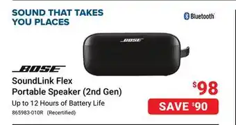 Visions Electronics Bose SoundLink Flex Portable Speaker (2nd Gen) offer
