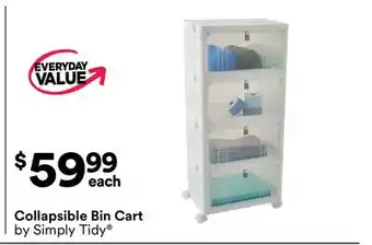 Michaels Collapsible Bin Cart by Simply Tidy offer