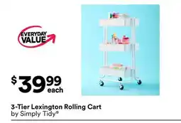 Michaels 3-Tier Lexington Rolling Cart by Simply Tidy offer
