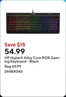 Staples HP HyperX Alloy Core RGB Gaming Keyboard - Black offer