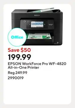 Staples EPSON WorkForce Pro WF-4820 All-in-One Printer offer