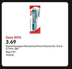 Staples Pentel Energize Mechanical Pencil Starter Kit, 0.5 or 0.7mm offer