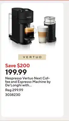 Staples Nespresso Vertuo Next Coffee and Espresso Machine by De'Longhi with Aeroccino - Matte Black offer