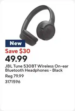 Staples JBL Tune 530BT Wireless On-ear Bluetooth Headphones - Black offer