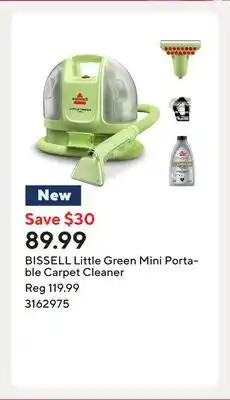 Staples BISSELL Little Green Mini Portable Carpet Cleaner offer