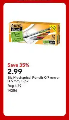 Staples Bic Mechanical Pencils 0.7 mm or 0.5 mm offer