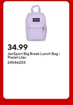 Staples JanSport Big Break Lunch Bag - Pastel Lilac offer