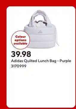 Staples Adidas Quilted Lunch Bag - Purple offer