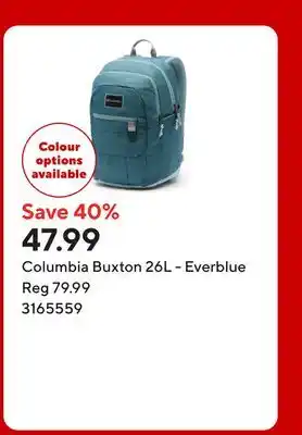 Staples Columbia Buxton 26L - Everblue offer