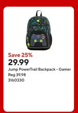 Staples Jump PowerTrail Backpack - Gamer offer