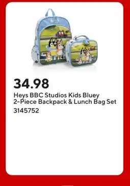 Staples Heys BBC Studios Kids Bluey 2-Piece Backpack & Lunch Bag Set offer